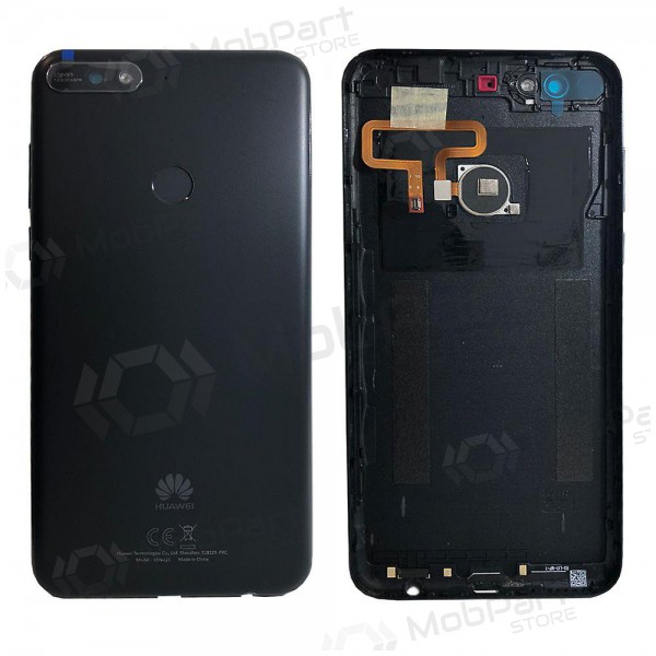 Huawei Y7 Prime 2018 tapa trasera de la batería (negro) (usada grade B, original)