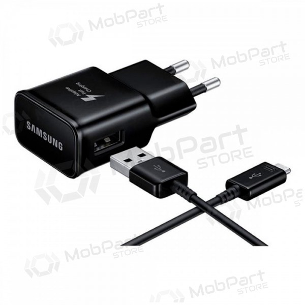 Cargador original Samsung EP-TA200NBE 15W + Type-C cable negro