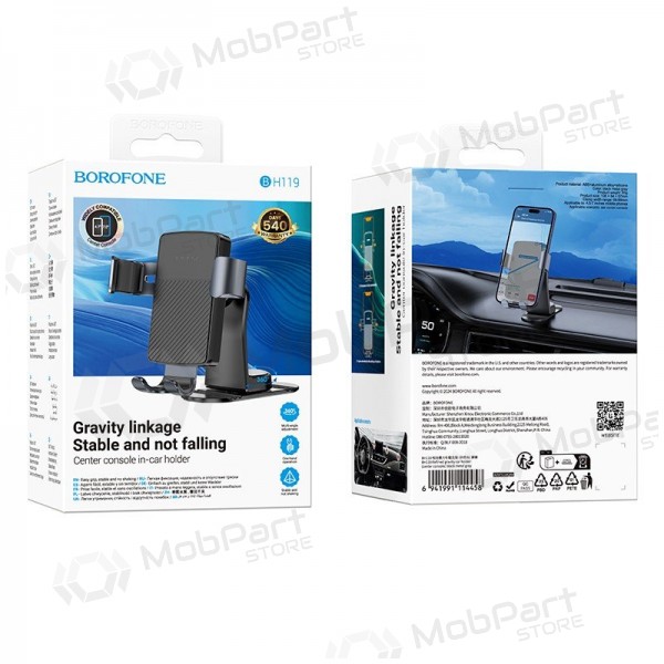 Soporte para teléfono de coche Borofone BH119 (dashboard) negro