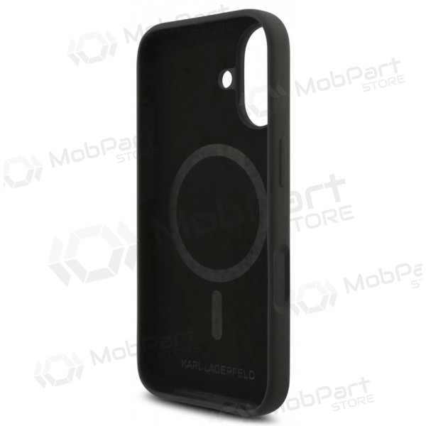 Funda para Apple iPhone 17 -Karl Lagerfeld Liquid Silicone Karl and Choupette MagSafe- (negra)