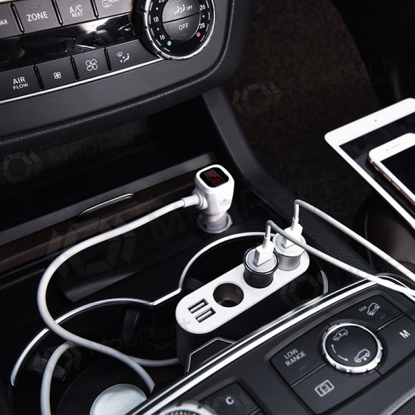 Cargador de coche - šakotuvas Hoco Z13 2xUSB 3xconnector Cargador de coche - šakotuvas Hoco Z13 2xUSB 3xconnector