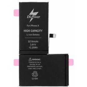 Batería Apple iPhone X, acumulador Di-Power 3216 mAh (capacidad aumentada)