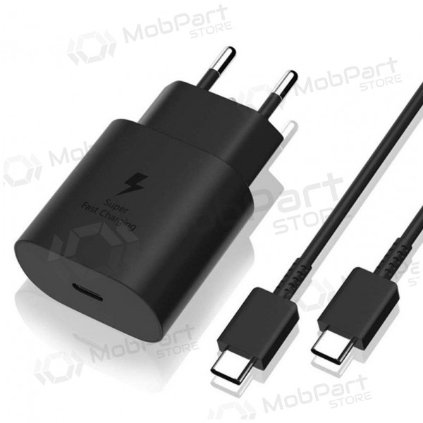 Cargador original Samsung EP-TA800NB 25W + Type-C cable 25W negro