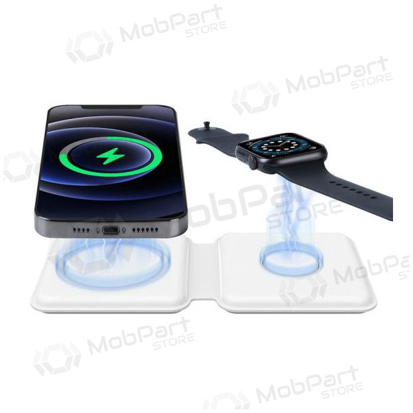 Cargador inalámbrica 2in1 Smart Phone, Watch (blanco)