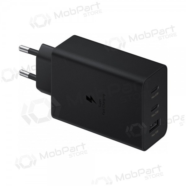Cargador de red Samsung EP-T6530NBEGEU 65 W 2x USB-C + USB-A negro