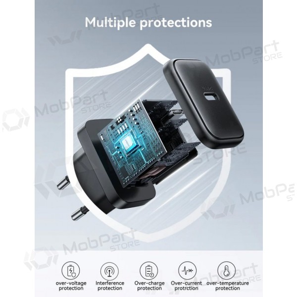 Cargador Joyroom JR-TCF23 USB-C 25W + USB-C to USB-C cable 1.0m negro