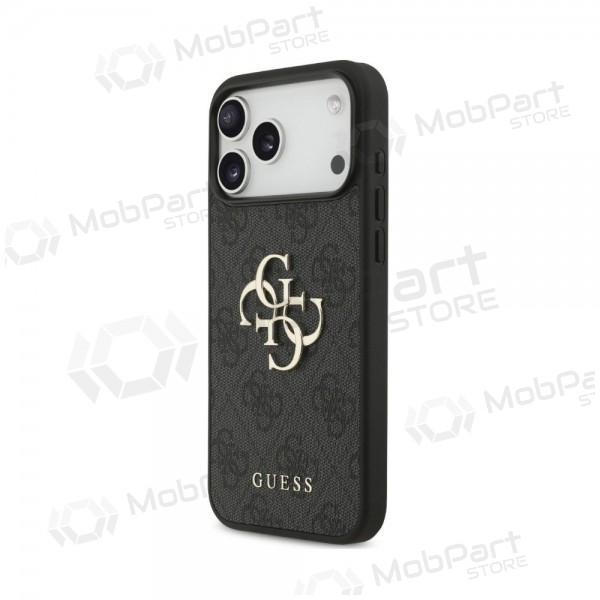 Funda Apple iPhone 18 Pro Max - Guess PU 4G Metal Logo (gris)