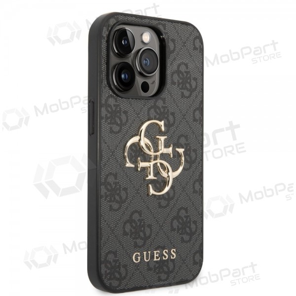 Funda para Apple iPhone 14 Pro - Guess PU 4G Metal Logo (gris)
