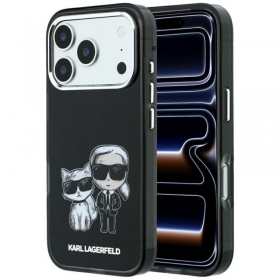 Funda para Apple iPhone 18 Pro - Karl Lagerfeld PU Semi Wrap Smooth Sketch Bodies MagSafe