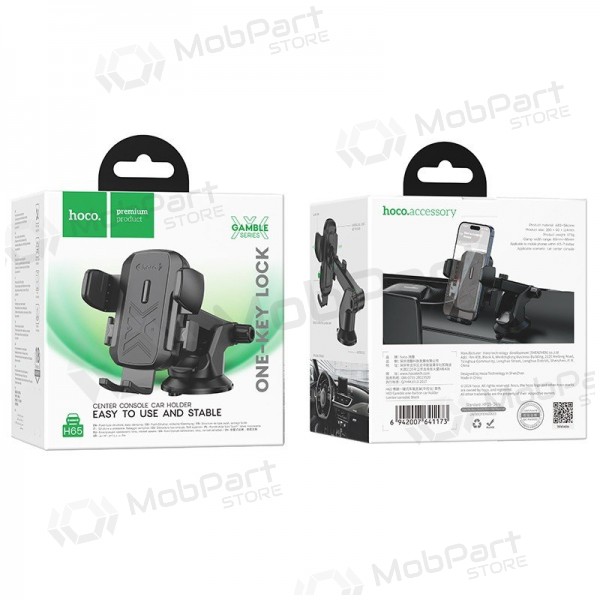 Soporte para teléfono de coche Hoco H65 (dashboard) negro