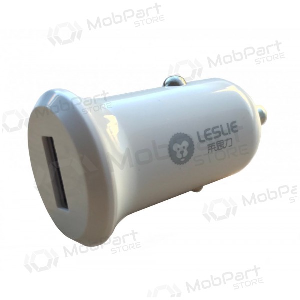 Cargador automobilinis Leslie C50 USB 5A (blanco)