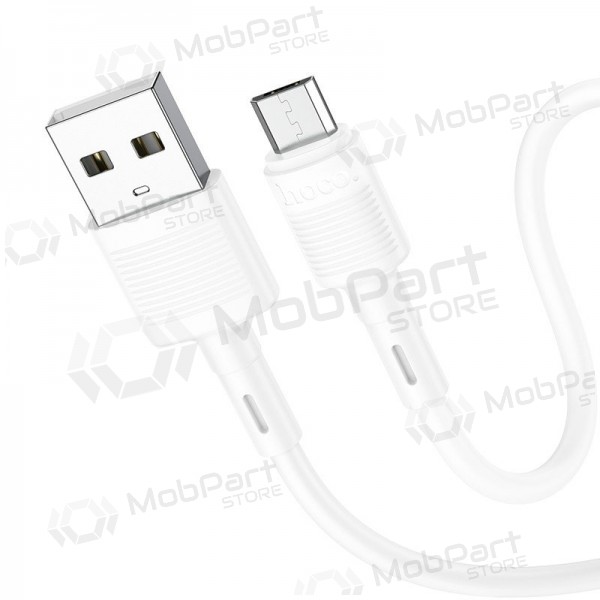 Cable micro USB Hoco X83 USB-A a micro USB 1 m blanco