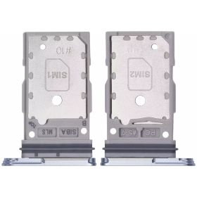 Soporte de tarjeta SIM dual para Samsung Galaxy S24, S24+ (azul) (original)