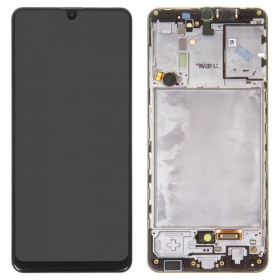 Samsung Galaxy A31 pantalla (negro) (con un marco) (original)