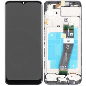Samsung Galaxy A03s pantalla (negro) (con un marco) (original)