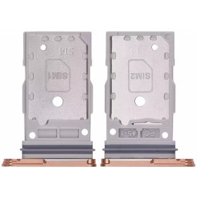 Soporte de tarjeta SIM dual para Samsung Galaxy S24, S24+ (naranja) (original)