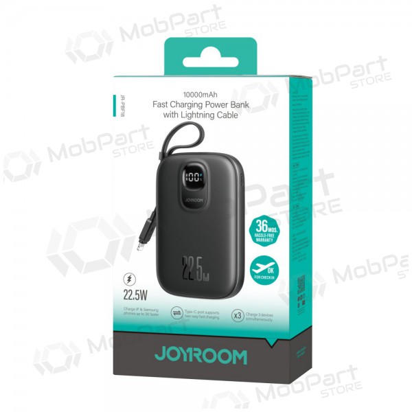 Batería externa Power Bank Joyroom JR-PBF18 22.5W con cable Lightning 10000mAh negra
