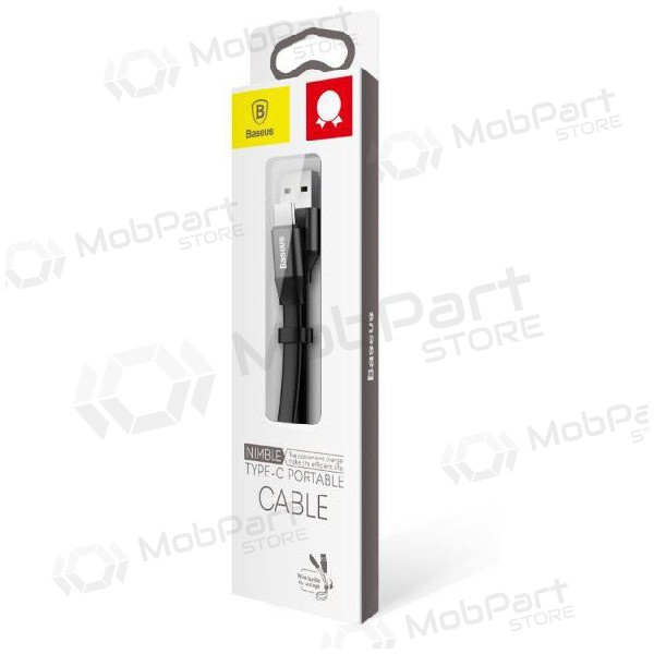 USB cable Baseus type-C 0.23m (2A) (negro)