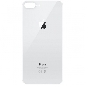 Apple iPhone 8 Plus tapa trasera de la batería (plata) (bigger hole for camera)