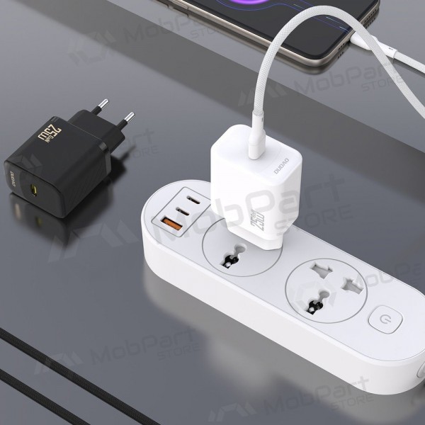 Cargador Dudao A27C GaN 25W USB-C + cable USB-C a USB-C 1.0m blanco