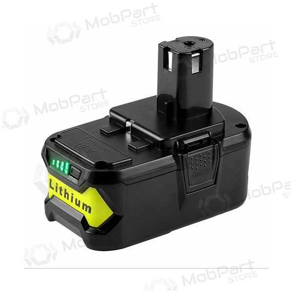 Batería Ryobi ONE+ RB18L60 / P108 para herramientas de 18V 6Ah Li-ion con indicador de carga (reemplazo)