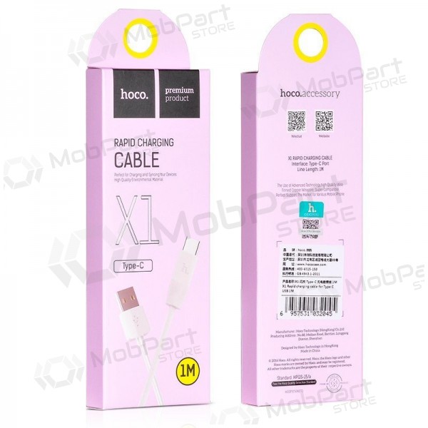 USB cable HOCO X1 Rapid 