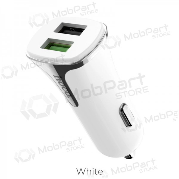 Cargador automobilinis Hoco Z31 Quick Charge 3.0 (3.4A) x 2 USB (blanco)