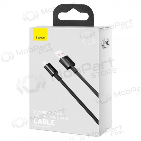 USB cable Baseus Superior Type-C 66W 1.0m (negro) CATYS-01