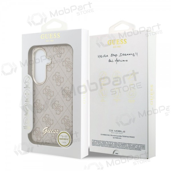 Funda para Samsung Galaxy S26 -Guess PU 4G Script Metal Logo Magnetic- (rosa)