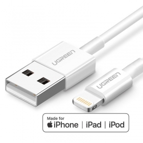 USB cable Ugreen US155 MFi USB to Lightning 2.4A 2.0m blanco