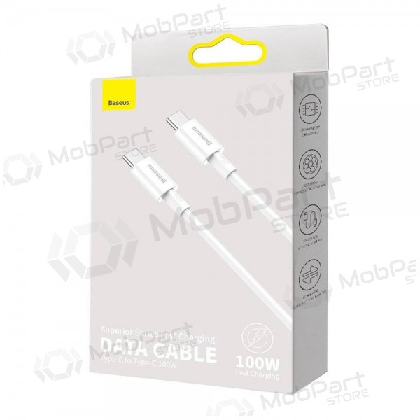 Cable Baseus Superior Type-C - Type-C 100W 1.0m (blanco) CATYS-B02