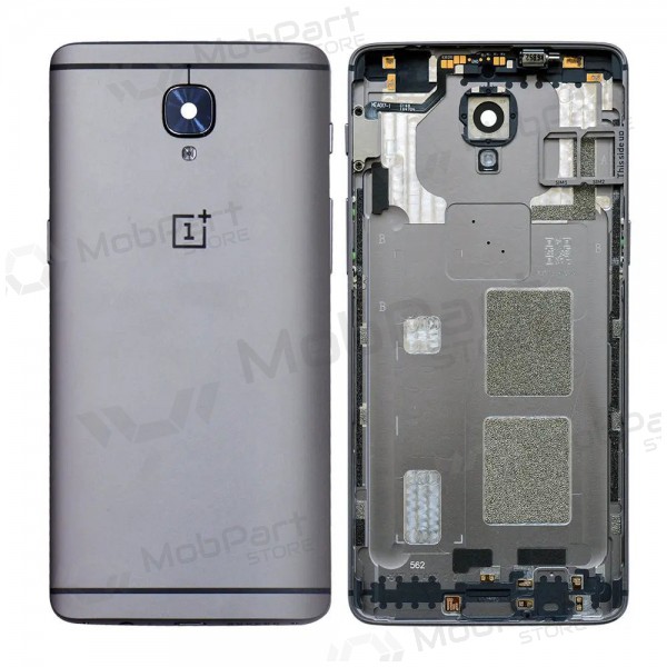 OnePlus 3 / 3T tapa trasera de la batería gris (Gunmetal) (usada grade C, original) OnePlus 3 / 3T tapa trasera de la batería gris (Gunmetal) (usada grade C, original)