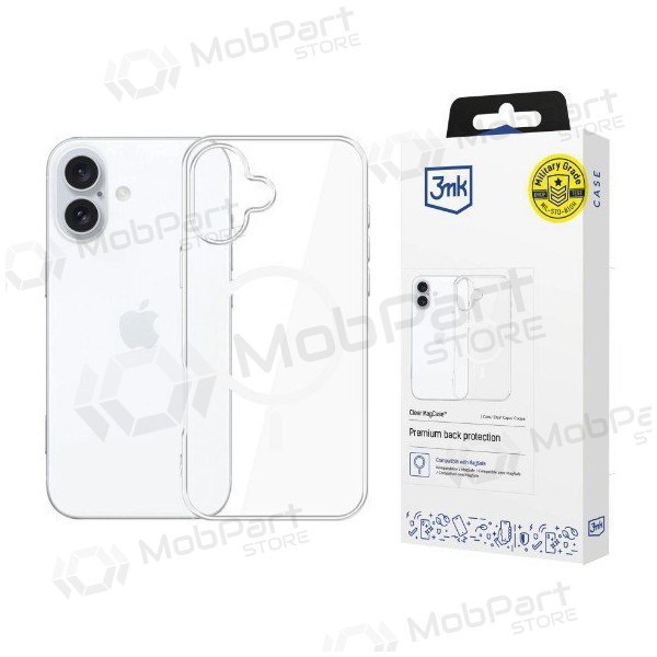 Funda para Apple iPhone 16 Plus - 3MK Clear MagCase (transparente)