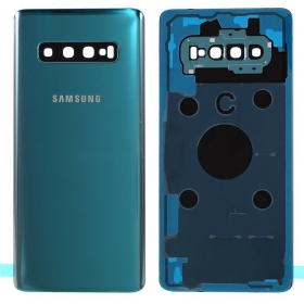 Samsung G975 Galaxy S10 Plus tapa trasera de la batería verde (Prism Green) (usada grade C, original)