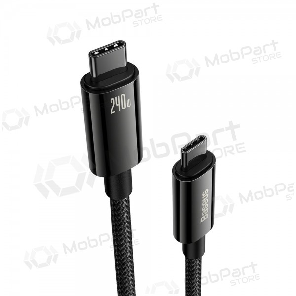 Cable USB-C Baseus Tungsten CAWJ040001 USB-C a USB-C 1 m 240 W negro