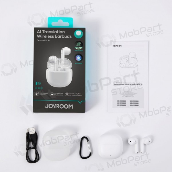 Auriculares inalámbricos con micrófono Joyroom JR-FB1 Bluetooth blancos