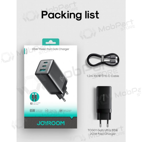 Cargador de teléfono Hoco N66 35 W GaN USB-C + USB-A con cable Lightning de 1 m blanco
