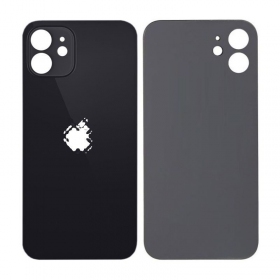 Apple iPhone 12 tapa trasera de la batería (negro) (bigger hole for camera)