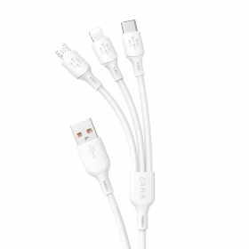 Cable USB Dudao L8A-3in1 USB-A a USB-C / Micro USB / Lightning 1.2 m 6A