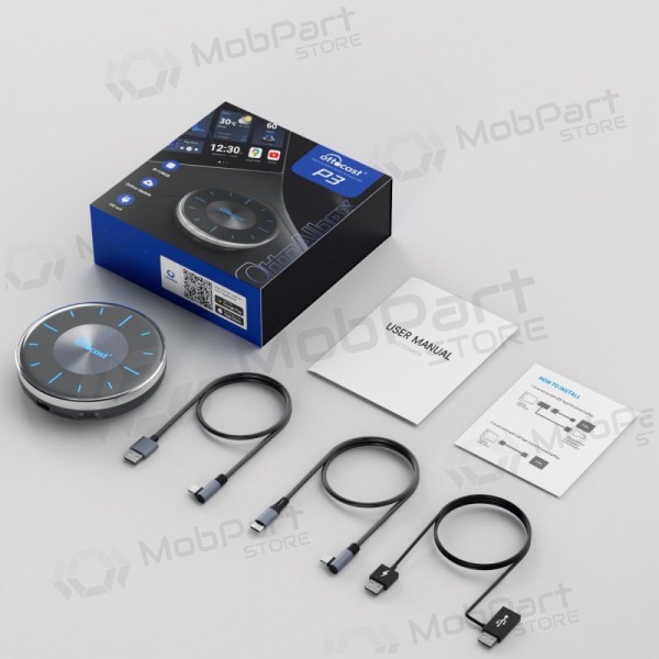 Adaptador inalámbrico CarPlay / Android Auto Ottocast OttoAiBox P3 PCS46 negro