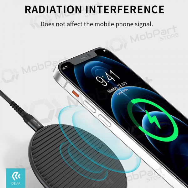 Inalámbrica cargador Devia Aurora Ultra-Slim 15W (negro)