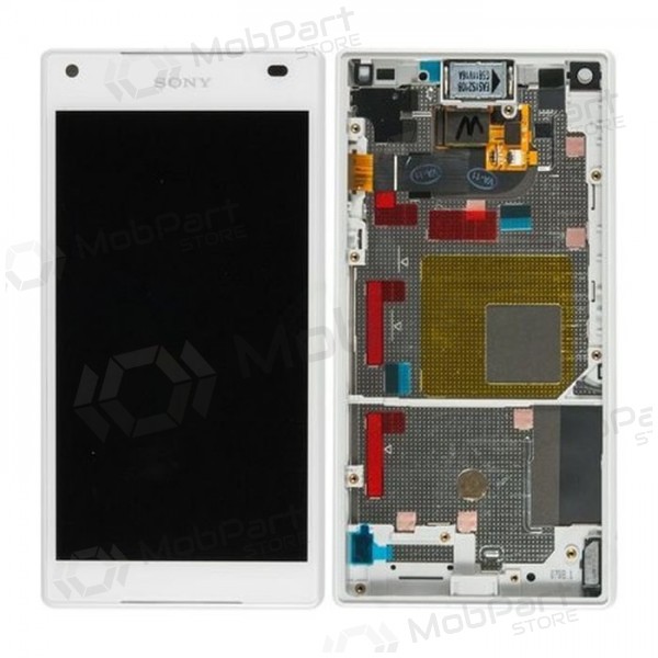 Sony E5803 / E5823 Xperia Z5 Compact pantalla (blanco) (con un marco) (usada grade B, original)
