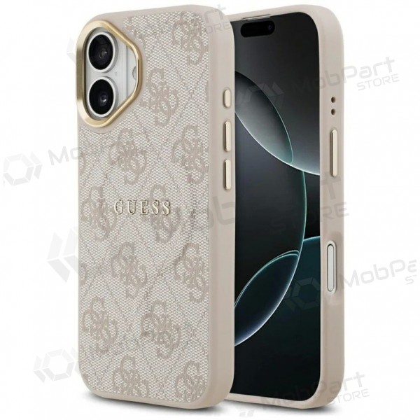 Funda para Apple iPhone 17 - Guess PU Leather 4G Gold Frame MagSafe (rosa)