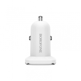Cargador automobilinis Borofone BZ12 x 2 USB (2.4A) (blanco)