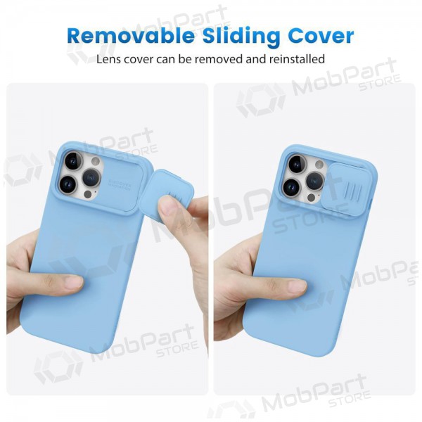 Funda para Apple iPhone 14 -Nillkin Silicone- (azul claro)