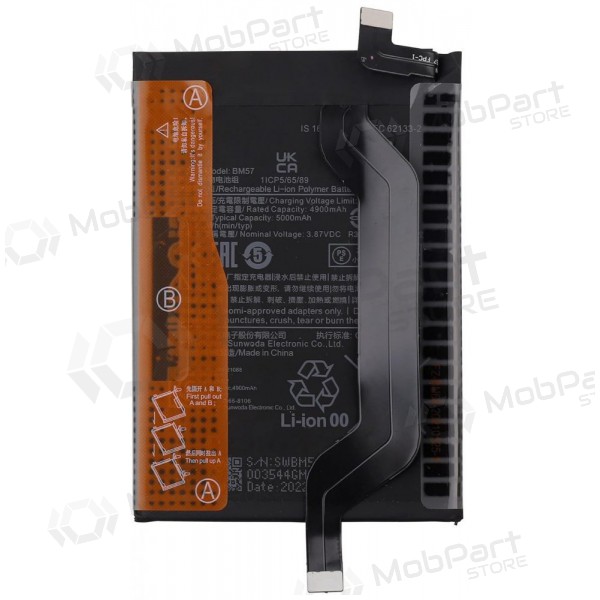 Xiaomi Redmi Note 10 Pro (China region), Poco X3 GT bateria, akumuliatorius (BM57) (original) Xiaomi Redmi Note 10 Pro (China region), Poco X3 GT bateria, akumuliatorius (BM57) (original)