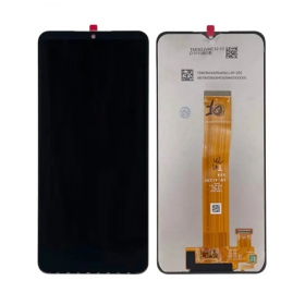 Ekranas Samsung A125 A12 2020 su lietimui jautriu stikliuku Black ORG