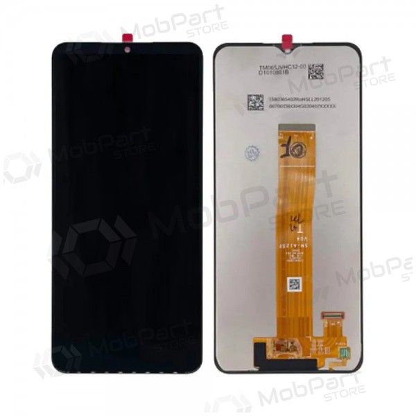 Ekranas Samsung A125 A12 2020 su lietimui jautriu stikliuku Black ORG