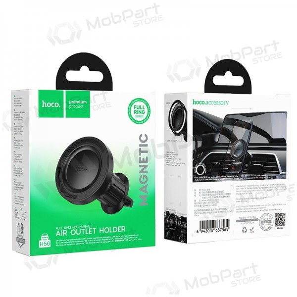 Soporte para teléfono de coche Hoco H56 (air vent) negro