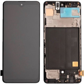 Samsung Galaxy A51 pantalla (negro) (con un marco) (original)
